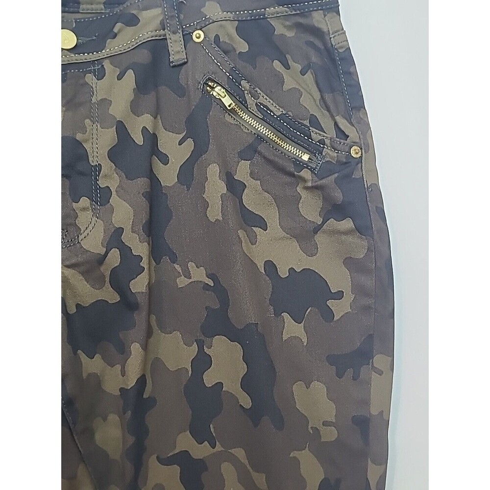 Poetic Justice Maya Skinny Womens Camouflage Green Brown Jeans Size 32R - Picture 7 of 11